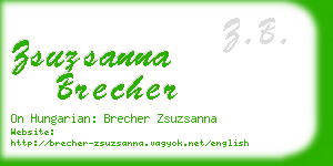 zsuzsanna brecher business card